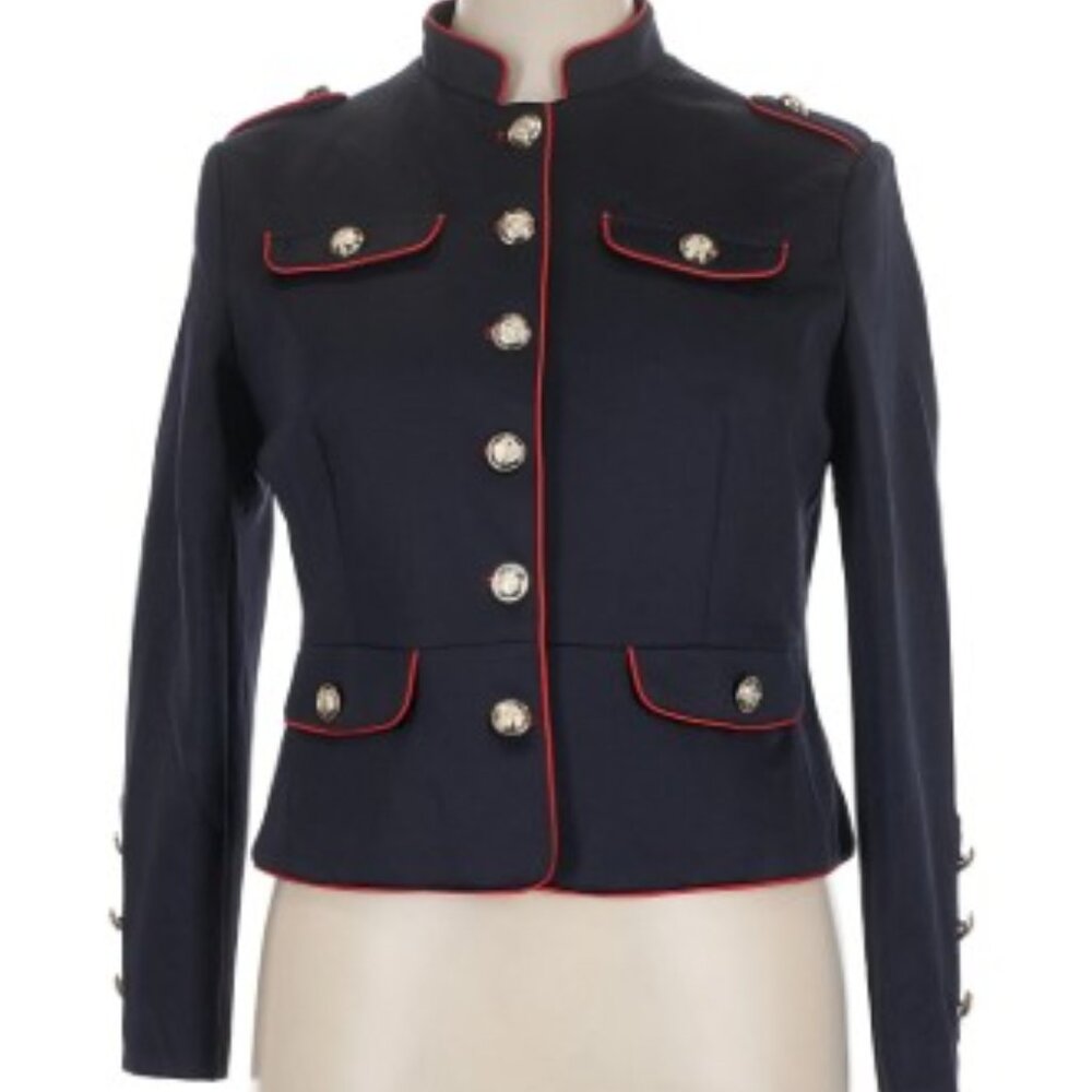 Military Style Blazer Jacket Suit with Red Lining 🔥